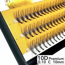 Вії Nesura Eyelash Premium 10D, 0.10, вигин С, 10мм 60 пучків
